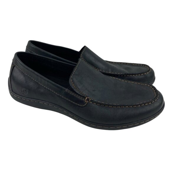 *BORN Caleb Moc Loafer Mens 11.5 Black Leather Comfort Shoe Slip On Normcore main image 15